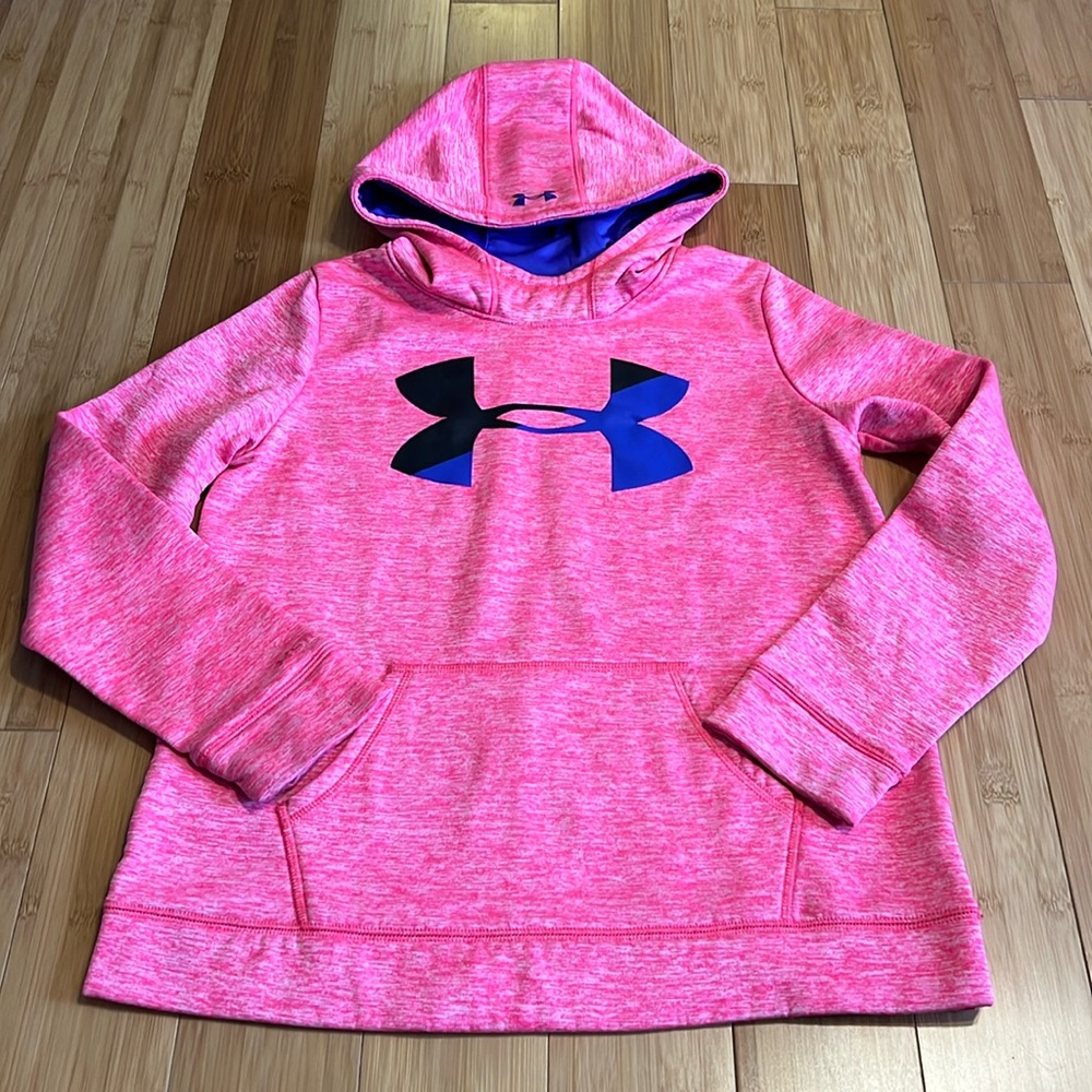 Girls pink Under Armour sweatshirt.